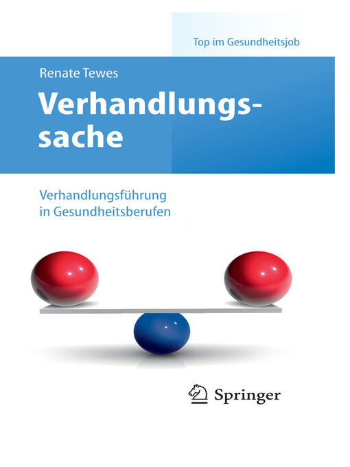 Title details for Verhandlungssache – Verhandlungsführung in Gesundheitsberufen by Renate Tewes - Available